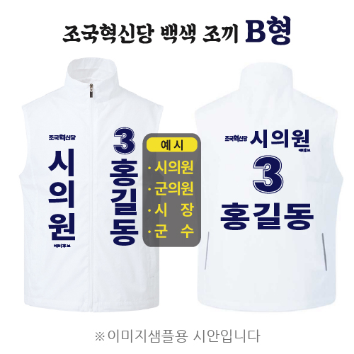 조국혁신당 백색 조끼 B형