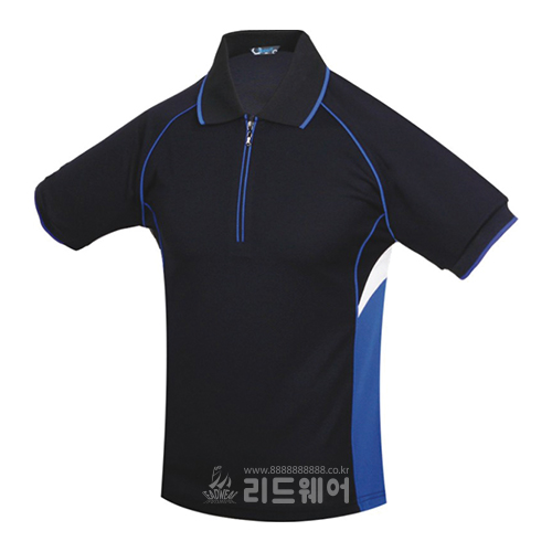 LPA444 - 에어브릭스 배색 지퍼 반팔