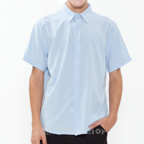 LIN136 - 반팔 단색 셔츠 (남성용)