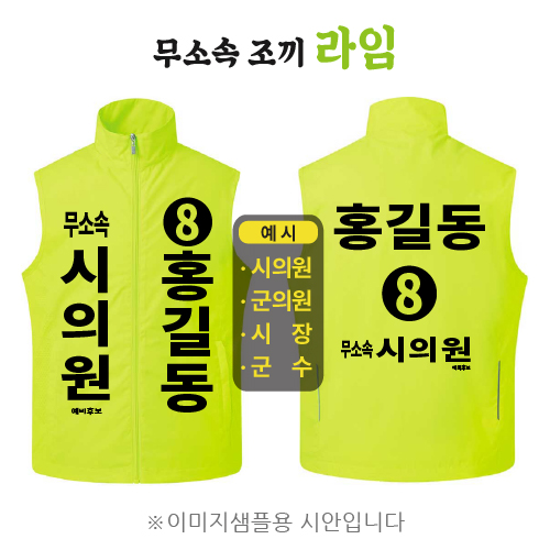 무소속 선거조끼 라임