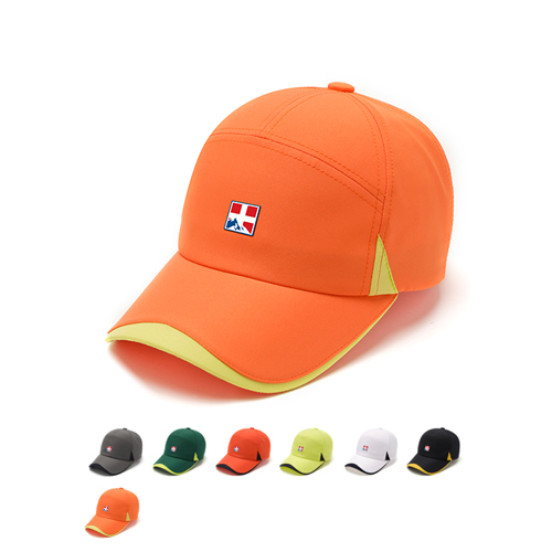 LCB147 -  배색 로고 포인트 모자