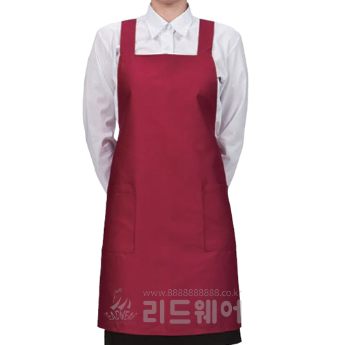 LIF116 - 와인 단추형 허리감김(랩) 앞치마