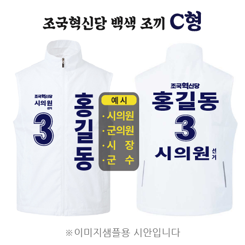 조국혁신당 백색 조끼 C형