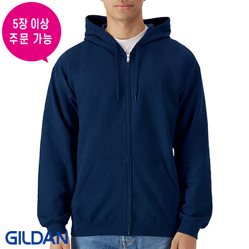 LHB141 -  USA핏 기모 집업후드 (285g)