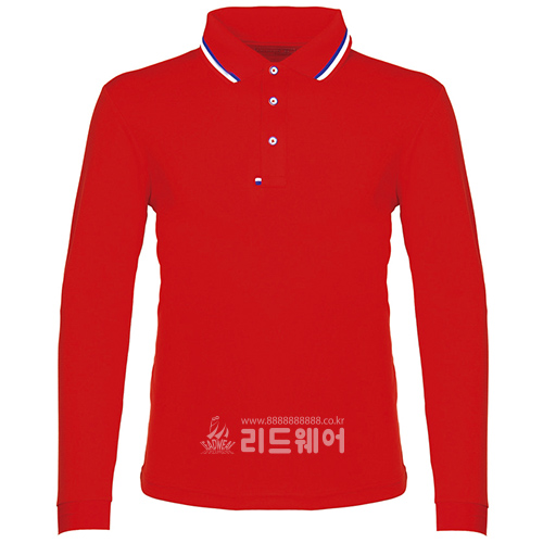 LPC169 - 쿨론 매쉬 삼색 폴로 긴팔